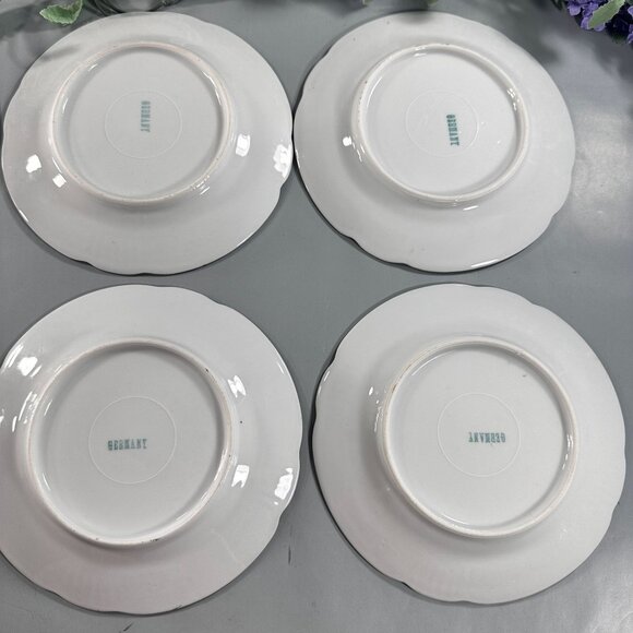 Lusterware Plates Japanese Garden German Bread Butter Dessert Plate Hand Painted - Picture 12 of 16